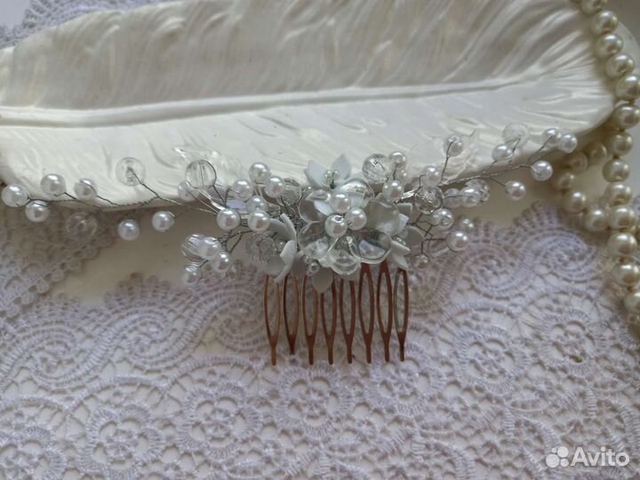 Свадебный гребень и шпильки