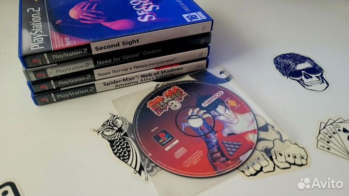 Sony Playstation 2 (PS2) +два геймпада+5 игр+допы