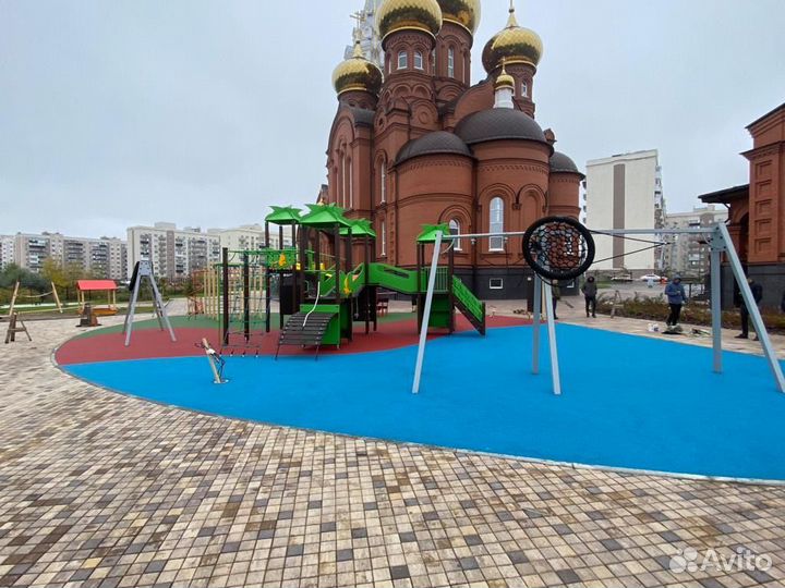 Резиновое покрытие для детских площадок