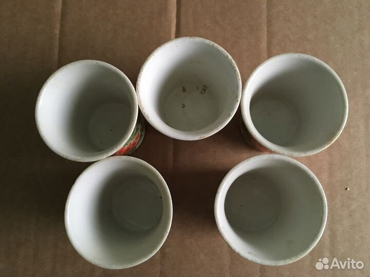 Рюмки фарфоровые СССР 5 шт