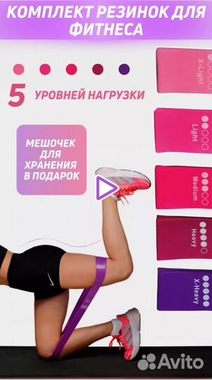 Комплект резинок для фитнеса