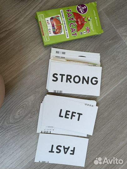 Карточки для изучения английского Fat cat