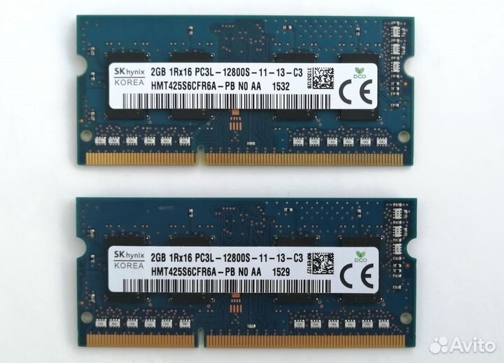 Память для ноутбука 4Гб DDR3L