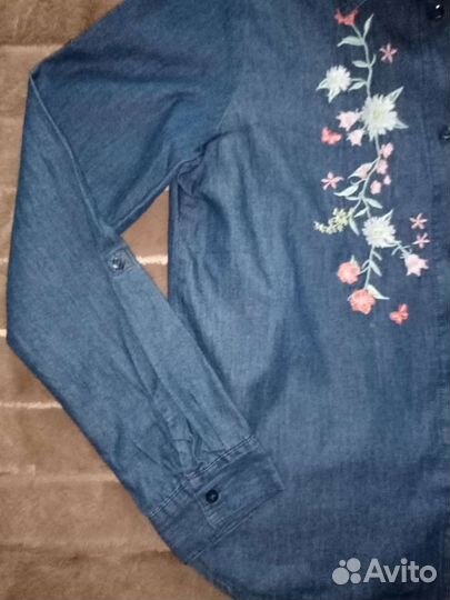 Рубашка лёгкий джинс новая Германия 158