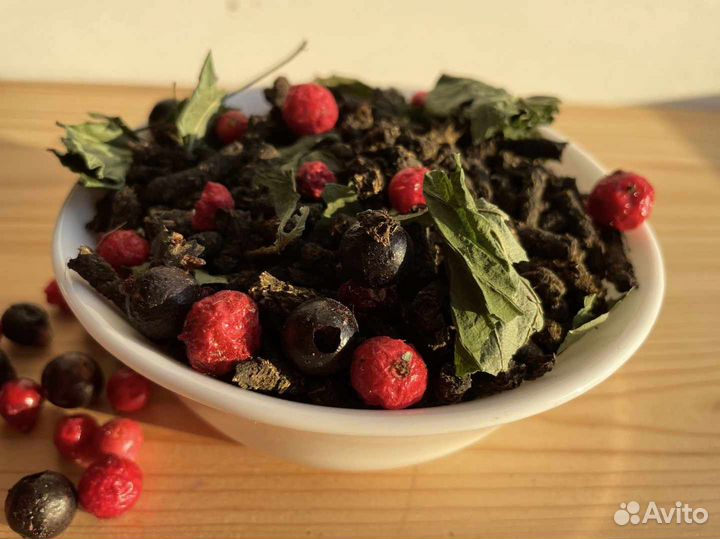 Иван чай со смородиной 1 кг, ягоды, крафтовый