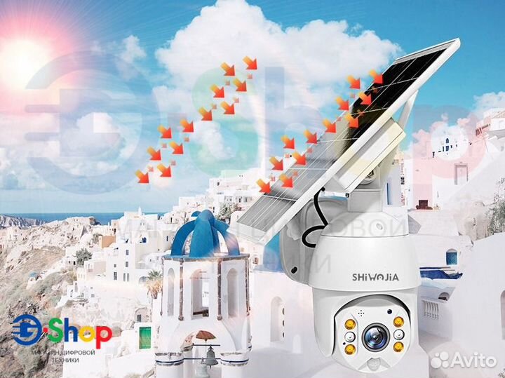 IP камера на солнечной батарее 2Mp 1080P Wi-Fi