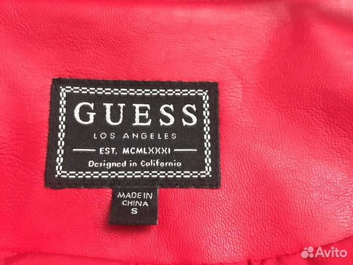 Кожаная куртка guess новая s