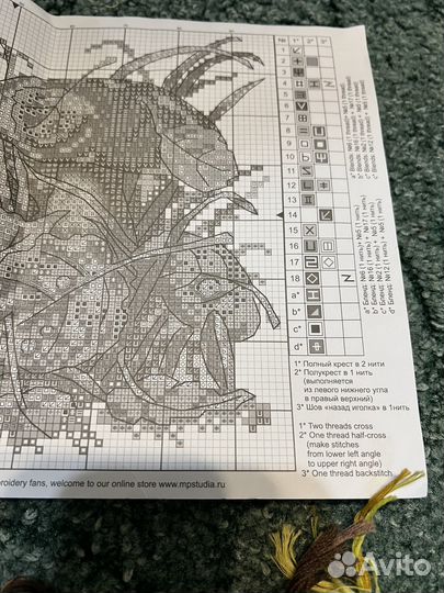 Остатки набора для вышивания жар птица И щепка