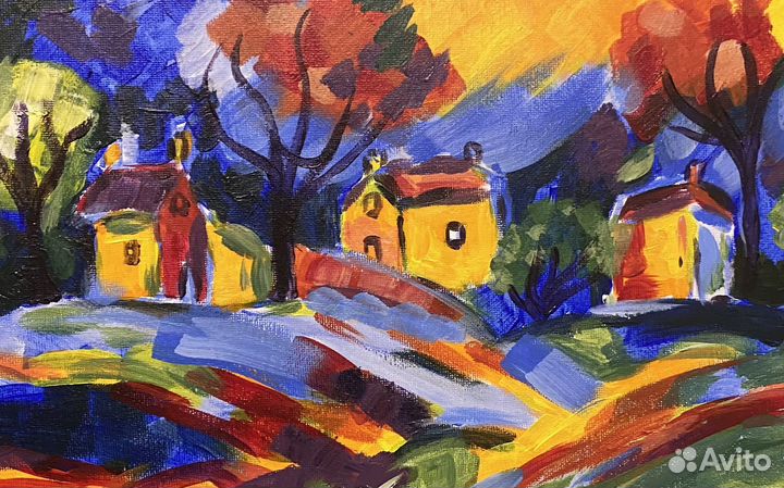 Арт яркая картина акрилом 20х30