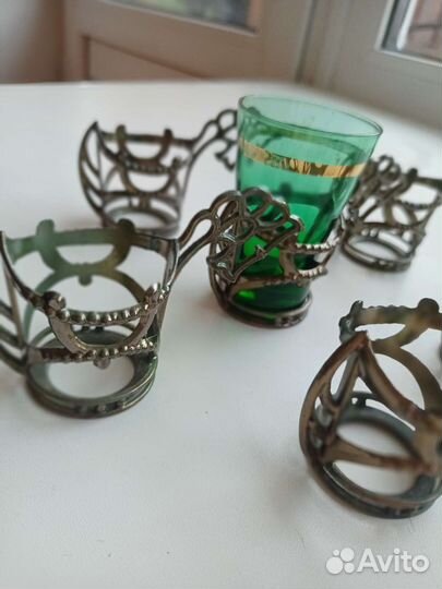 Набор подстаканников СССР. завод Авангард, на 6 п