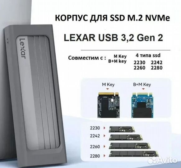 Lexar e300 Внешний корпус для SSD диска