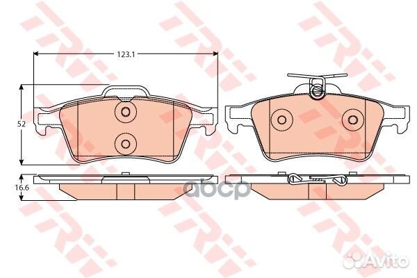 К-т дисков. тормоз. колодок GDB2086 TRW