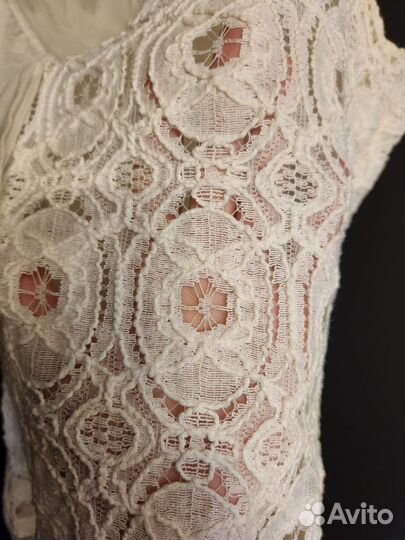 Блузка кружевная женская размер М без рукавов
