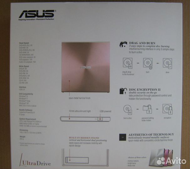 Оптический привод внешний Asus UltraDrive DVD-RW