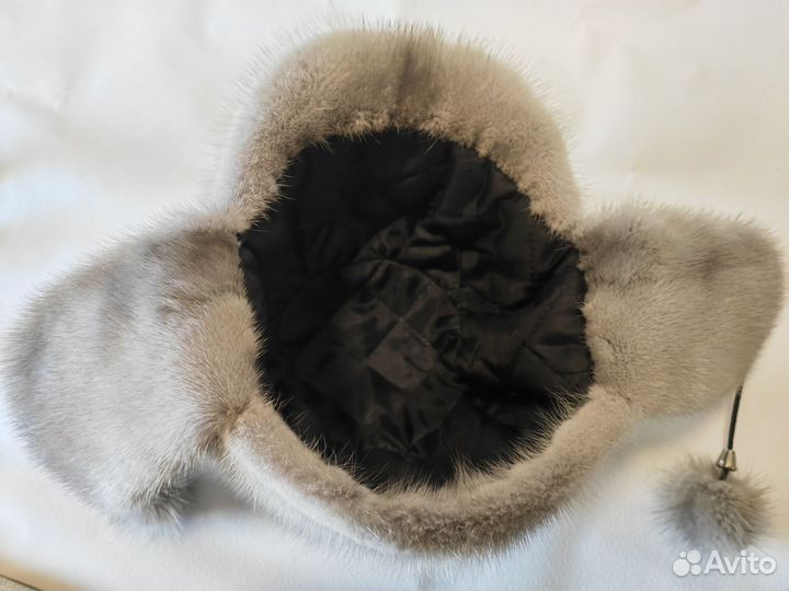 Шапка норковая женская с ушками