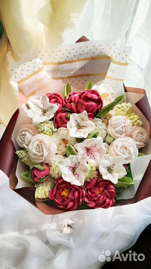 Цветы из зефира, зефирные букеты