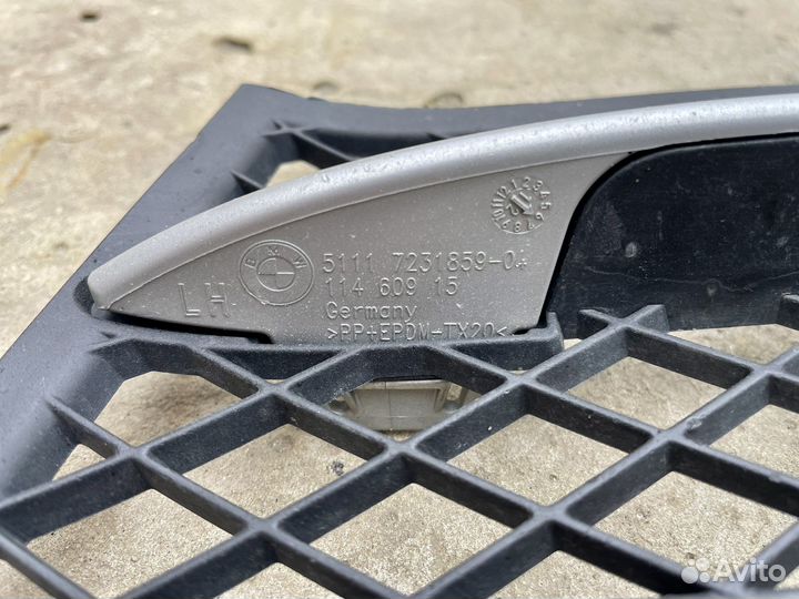 BMW f10/f11 решётка бампера левая (дорестайл)