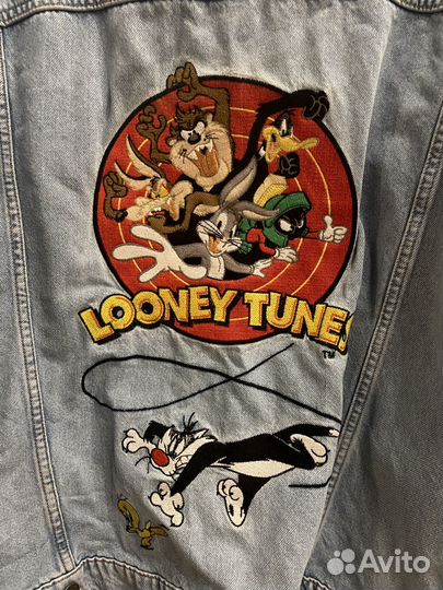 Джинсовая куртка pull bear, S/M, looney tunes