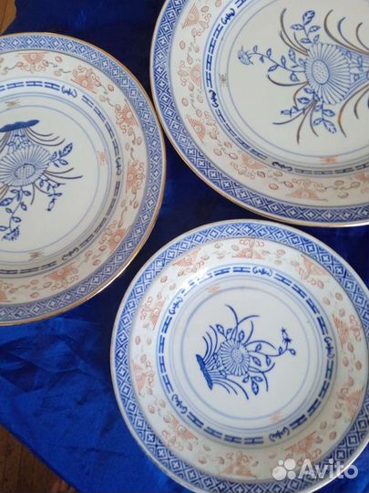 Рисовый фарфор, трио, цветок