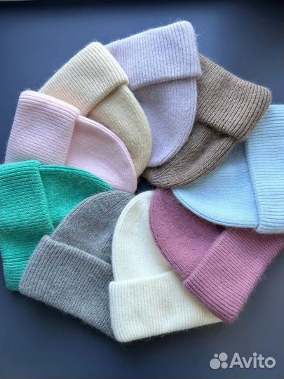 Шапка вязаная из ангоры