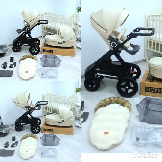 Коляска Stokke Trailz 3 в 1 + tatamia+ кроватка