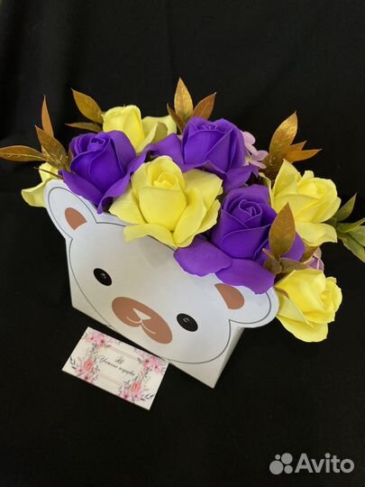 Милая композиция из мыльных цветов