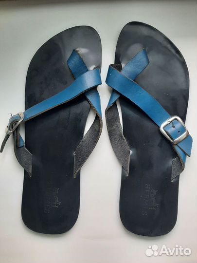 Сандалии-сланцы мужские hermes