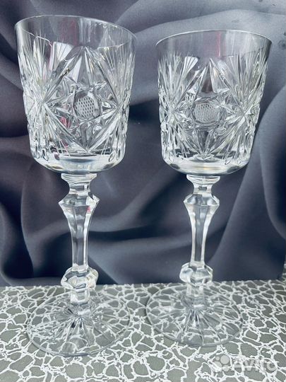 Хрустальные кубки фужеры СССР, редкий винтаж