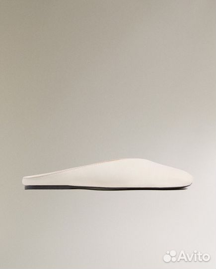 Кожаные тапки мюли Zara home