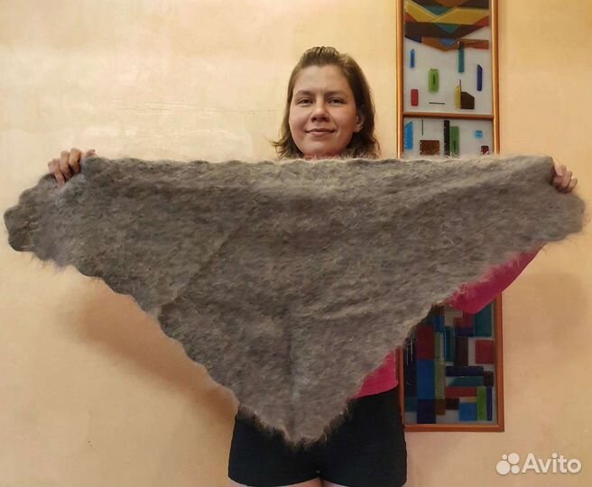 Новый пуховой платок-косынка