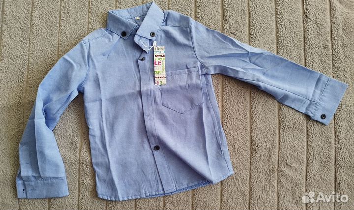 Рубашка голубая