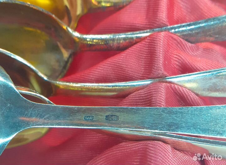 Серебряная чайная ложка СССР 875 проба