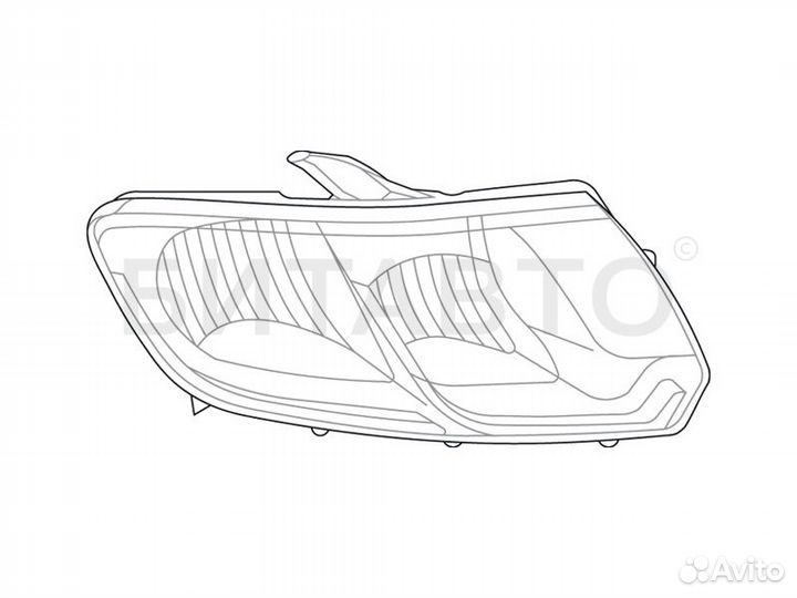 Фара правая на Renault Logan