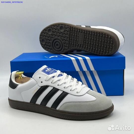 Кроссовки Adidas Samba White/Black (Арт.42410)