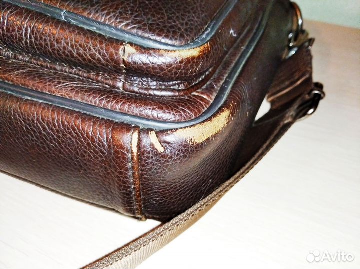Мужская сумка через плечо натуральная кожа
