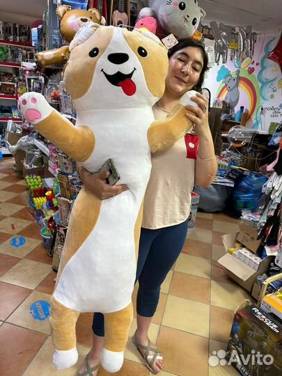 Собака корги обнимашка. Игрушка подушка корги