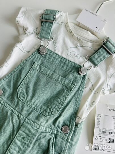 Футболка и комбинезон са 62