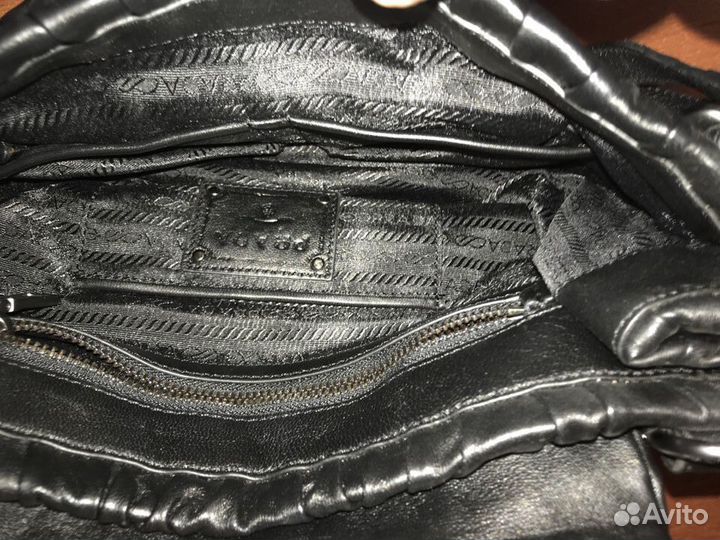 Сумка из мягкой кожи черная 34 см х 21 см