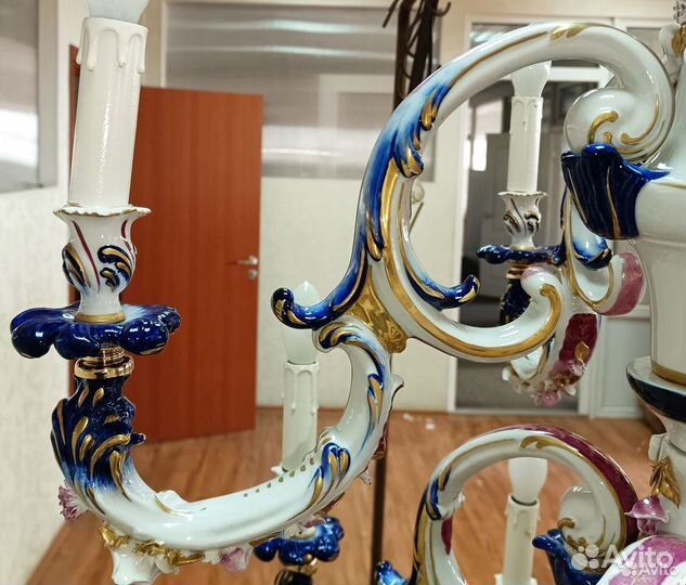 Люстра фарфоровая Каподимонте Мангани Италия