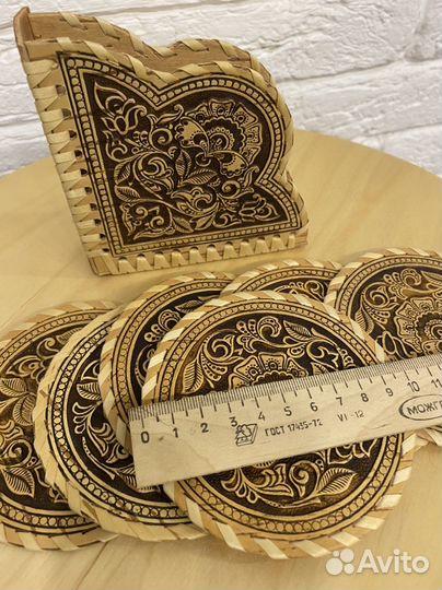 Набор подставок из бересты