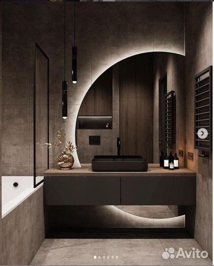 Круглое зеркало с подсветкой