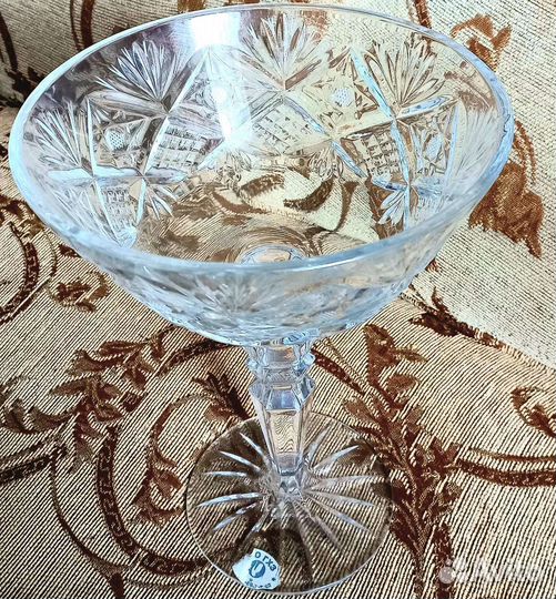 Ваза для фруктов хрустальная