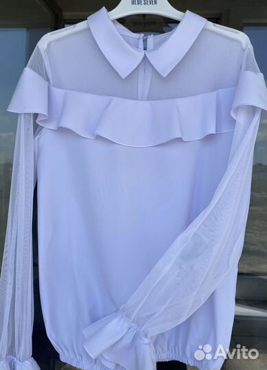 Белая блуза нарядная для девочки