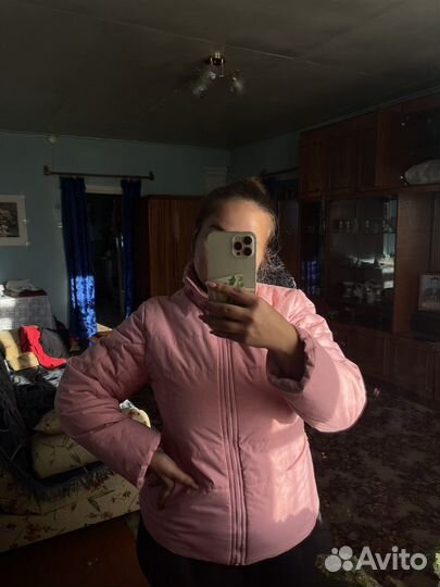 Куртка демисезонная розовая L 48