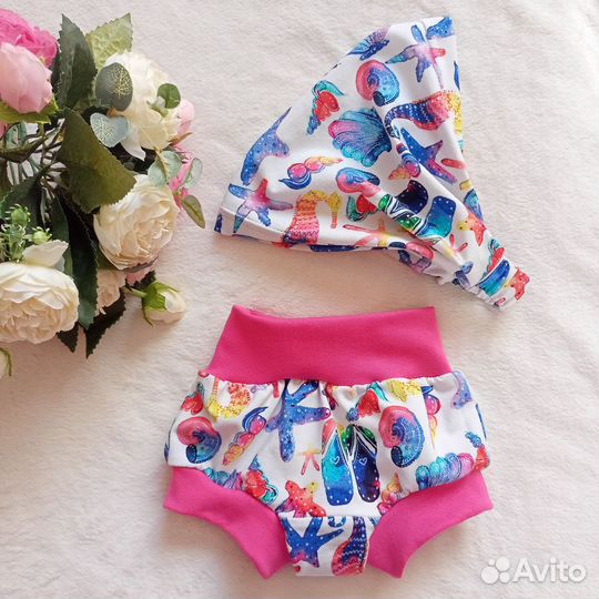 Косынка для девочки, трусики