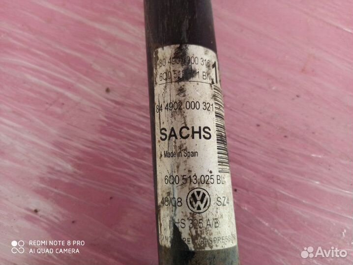 Амортизатор задний Volkswagen Polo 9N3 BUD 2008