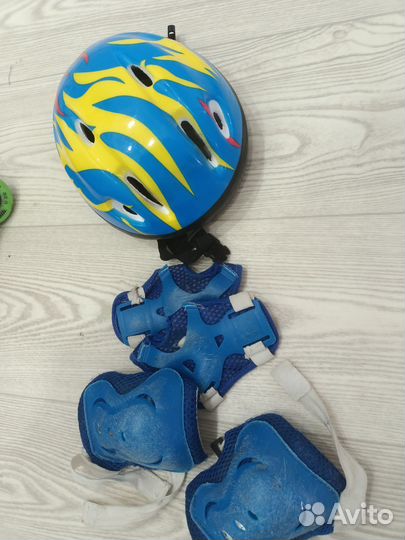 Роликовые коньки детские 32-35 с защитой