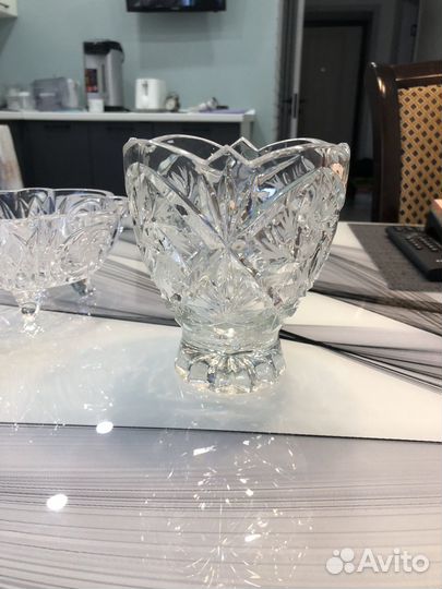 Ваза хрустальная СССР - конфетница