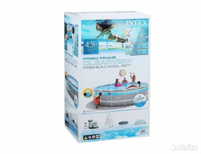 Каркасный бассейн intex 26730 (488х122 см) новый
