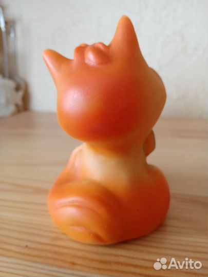 Лиса, лисенок, советская резиновая игрушка